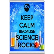 Keep Calm because Science Rocks - Jumbo Fridge Magnet
