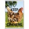 Keep Calm and Love Chickens - Jumbo Fridge Magnet