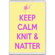 Keep Calm Knit & Natter - Jumbo Fridge Magnet