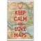 Keep Calm and Love Maps - Jumbo Fridge Magnet