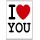 I Love (heart) You - Jumbo Fridge Magnet