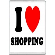 I Love (heart) Shopping - Jumbo Fridge Magnet