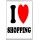 I Love (heart) Shopping - Jumbo Fridge Magnet