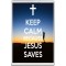 Keep Calm because Jesus Saves - Jumbo Fridge Magnet