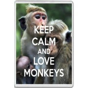 Keep Calm and Love Monkeys - Jumbo Fridge Magnet