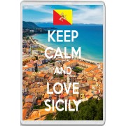 Keep Calm and Love Sicily - Jumbo Fridge Magnet