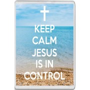 Keep Calm Jesus is in Control - Jumbo Fridge Magnet