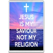 Jesus is My Saviour Not My Religion - Jumbo Fridge Magnet