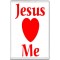 Jesus Loves (heart) Me - Jumbo Fridge Magnet