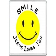 Smile Jesus Loves You - Jumbo Fridge Magnet