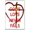 God's Love Never Fails - Jumbo Fridge Magnet