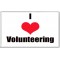 I Love (heart) Volunteering - Jumbo Fridge Magnet