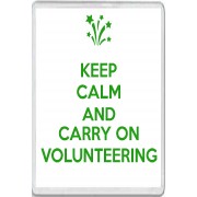 Keep Calm and Carry on Volunteering - Jumbo Fridge Magnet
