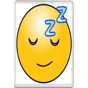 Sleepy Smiley  - Jumbo Fridge Magnet