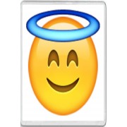 Halo Smiley - Jumbo Fridge Magnet