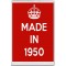 Made in 1950 - Jumbo Fridge Magnet