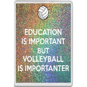 Education is Important but Volleyball is Importanter - Jumbo Fridge Magnet