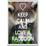 Keep Calm and Love a Raccoon - Jumbo Fridge Magnet