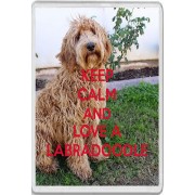 Keep Calm and Love a Labradoodle - Jumbo Fridge Magnet