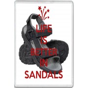 Life is Better in Sandals - Jumbo Fridge Magnet