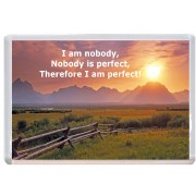 I am nobody, Nobody is perfect, Therefore I am perfect!