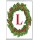 Christmas Holly wreath with a Red letter L