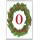 Christmas Holly wreath with a Red letter O
