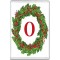 Christmas Holly wreath with a Red letter O