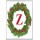 Christmas Holly wreath with a Red letter Z