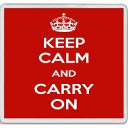 Keep Calm and Carry On - Large Coaster