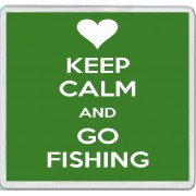 Keep Calm and Go Fishing - Large Coaster
