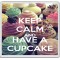 Keep Calm and Have a Cupcake - Large Coaster