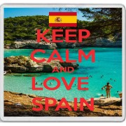 Keep Calm and Love Spain - Large Coaster