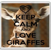 Keep Calm and Love Giraffes - Large Coaster