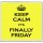 Keep Calm It's Finally Friday - Large Coaster