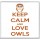 Keep Calm and Love Owls - Large Coaster