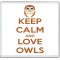 Keep Calm and Love Owls - Large Coaster