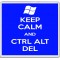 Keep Calm and Ctrl Alt Del - Large Coaster