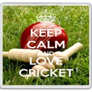 Keep Calm and Love Cricket - Large Coaster