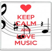 Keep Calm and Love Music - Large Coaster