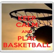 Keep Calm and Play Basketball - Large Coaster