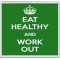 Eat Healthy and Work Out - Large Coaster