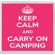 Keep Calm and Carry On Camping - Large Coaster