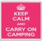 Keep Calm and Carry On Camping - Large Coaster