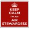 Keep Calm I'm an Air Stewardess - Large Coaster