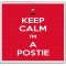 Keep Calm I'm a Postie - Large Coaster