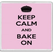 Keep Calm and Bake On - Large Coaster