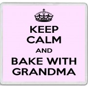Keep Calm and Bake With Grandma - Large Coaster