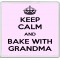Keep Calm and Bake With Grandma - Large Coaster