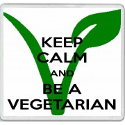Keep Calm and Be a Vegetarian - Large Coaster